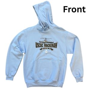 Sweatshirt: Compass Hoodie - Light Blue