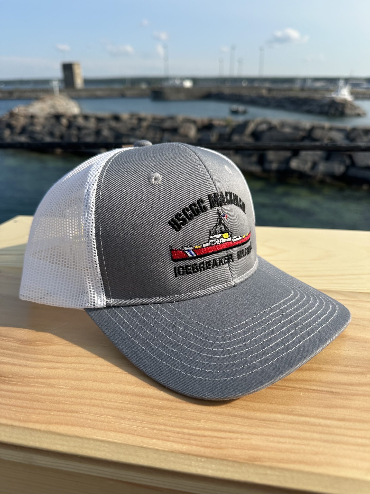Hat: Gray Mesh Ball Cap - Image 3