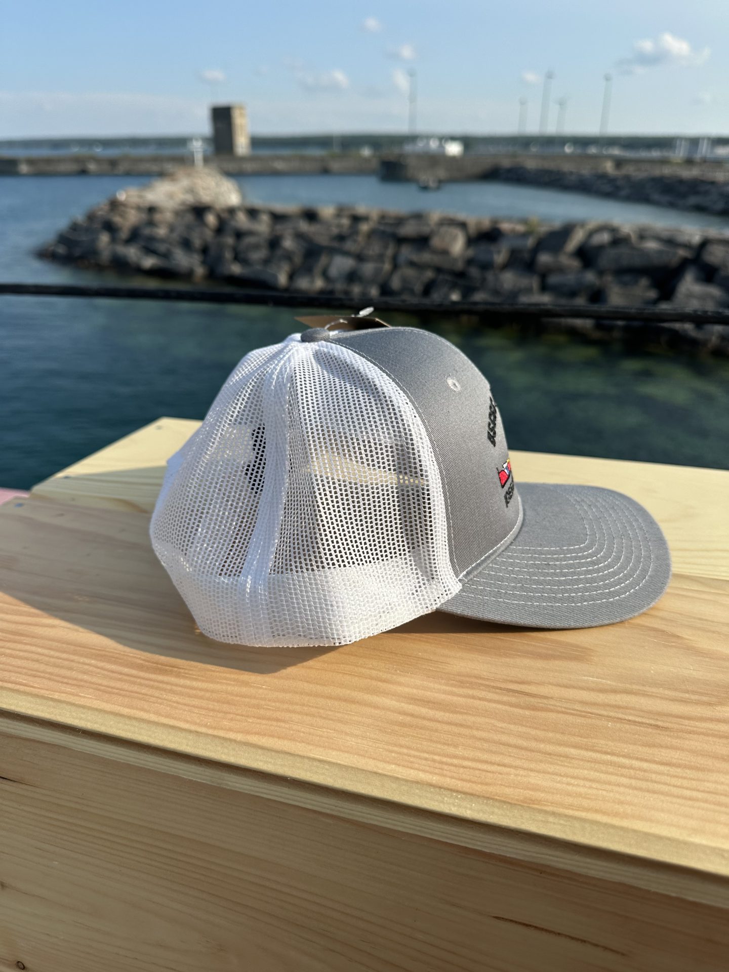 Hat: Gray Mesh Ball Cap - Image 4