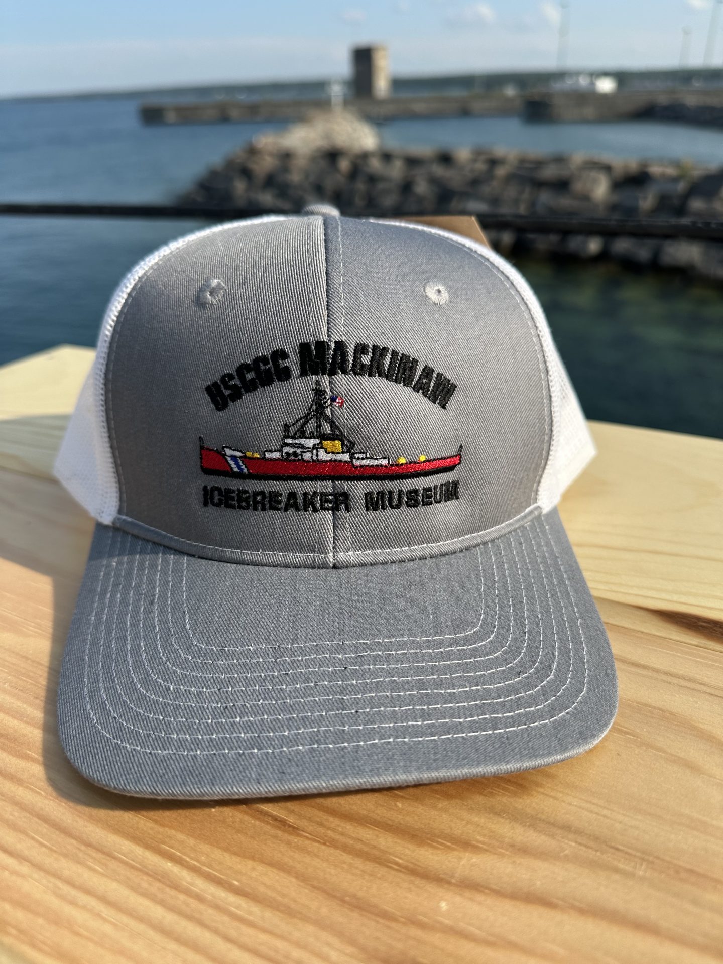 Hat: Gray Mesh Ball Cap