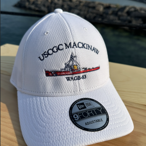 Hat: White Tech - Red Ship